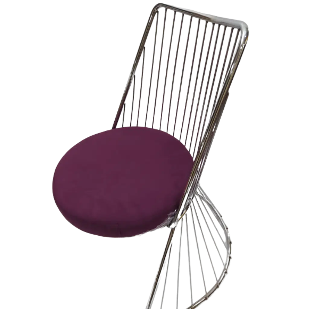 Sandalye TEL 14150 Model Metal Nikelaj Sepet ayak 4Ad Babyface kumaş döşeme El Yapım