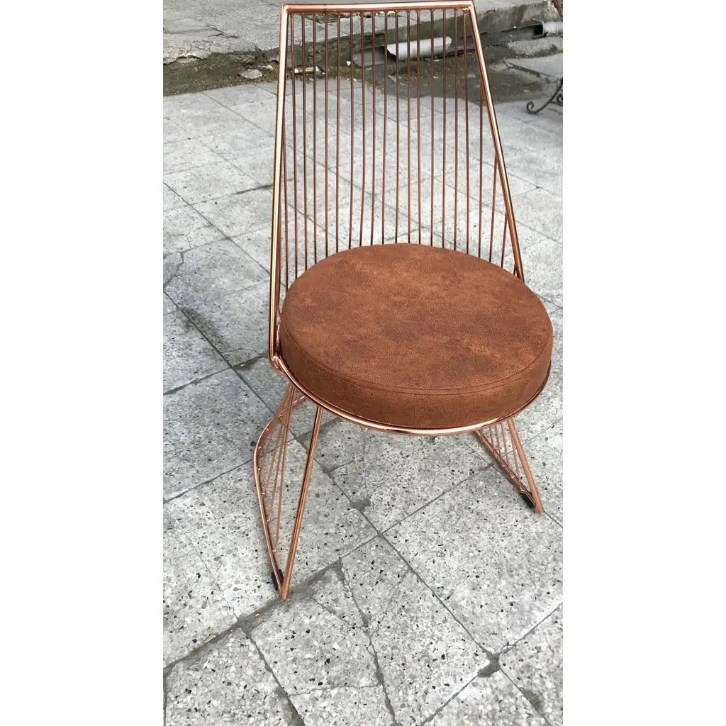 Sandalye 13799 Model Metal Çelik ROSE Bakır Kaplama sepet ayak Babyface Döşeme