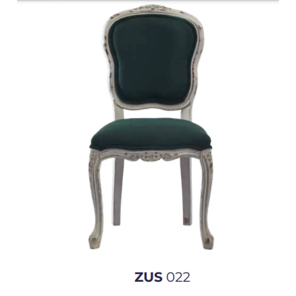 Sandalye 19759 Zus2142 Eskitme Model Yeşil Kumaş Kayın Eskitme Aslan Ayak ElYapım
