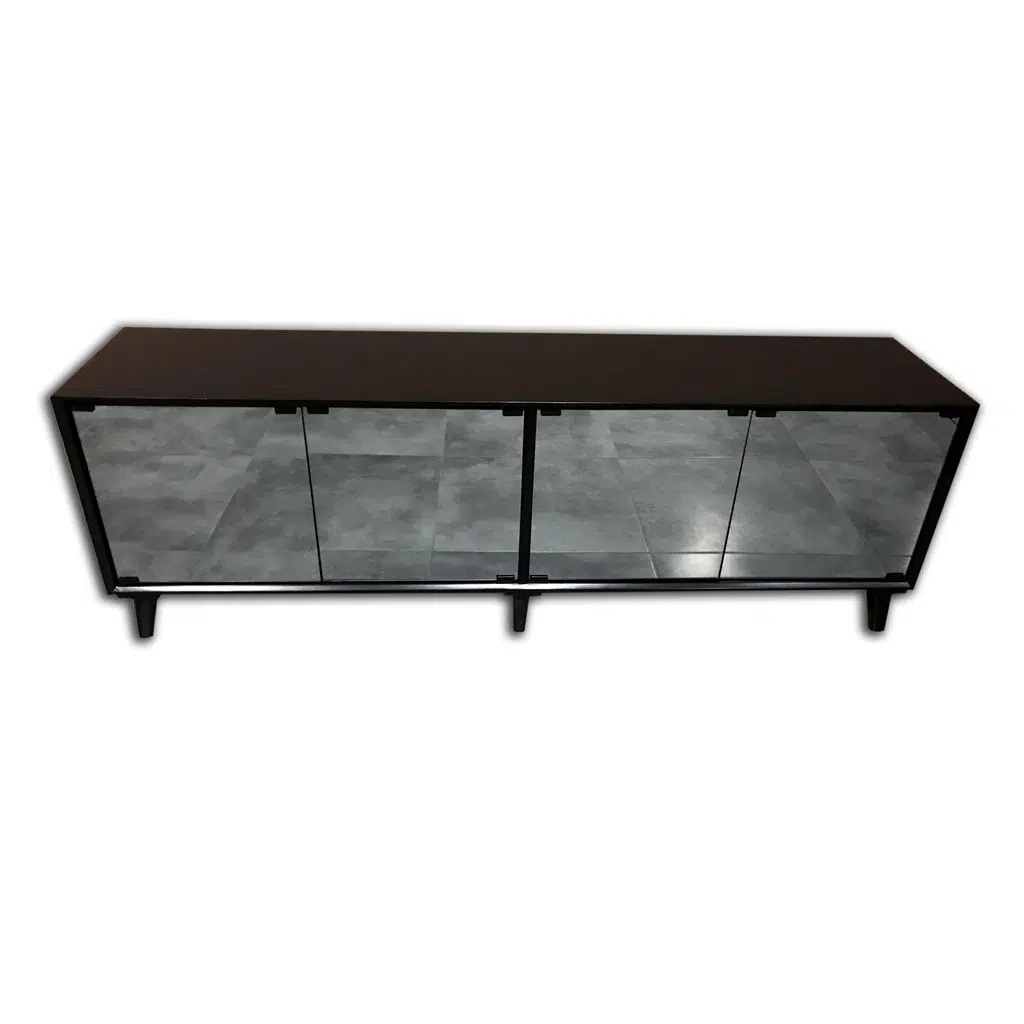 TV Sehpa 13722 ST Modern Konik Ayna Parlak Gri modern Kayın etro ayak 160 Elyapı