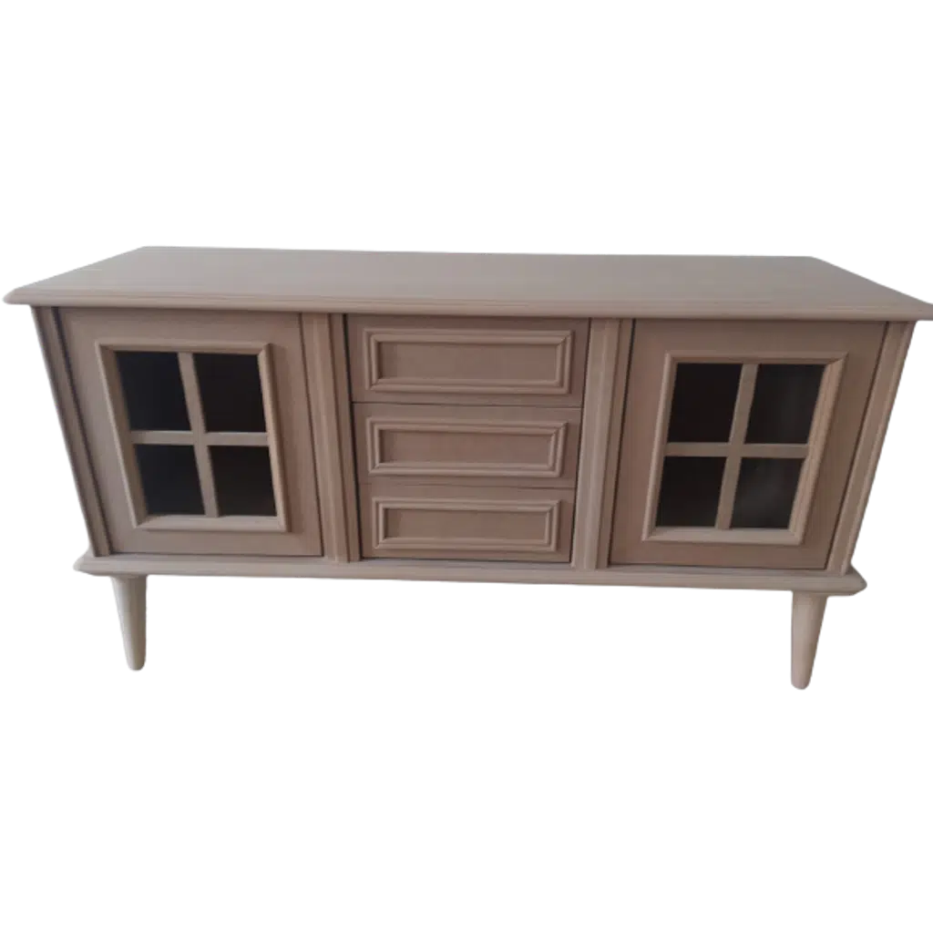 Tv Sehpa ST 17455 WİNDOVS Klasik Model Kayın Torna Retro Ayak HAM Renk El yapım