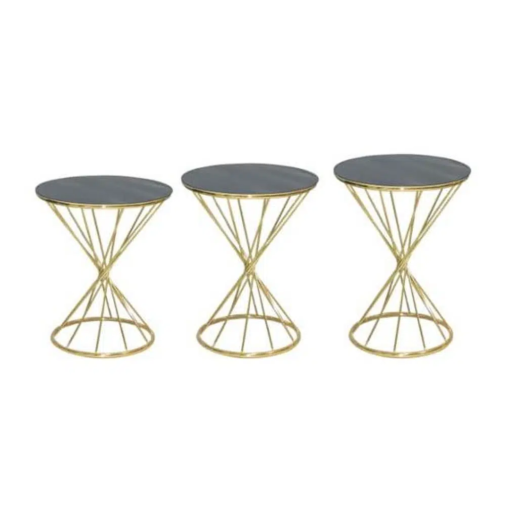 Brc Zigon 17513 RİVOLİ model Siyah Kırılma cam Metal Transmsyon Gold renk El Yapı