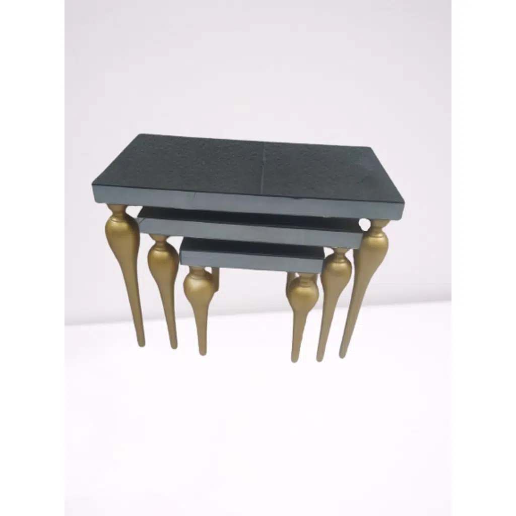 Zigon ILGZ 12386 TOMBUL Model Kayın MDF tabla gold ayak Füme cam Kaplama Elyapım